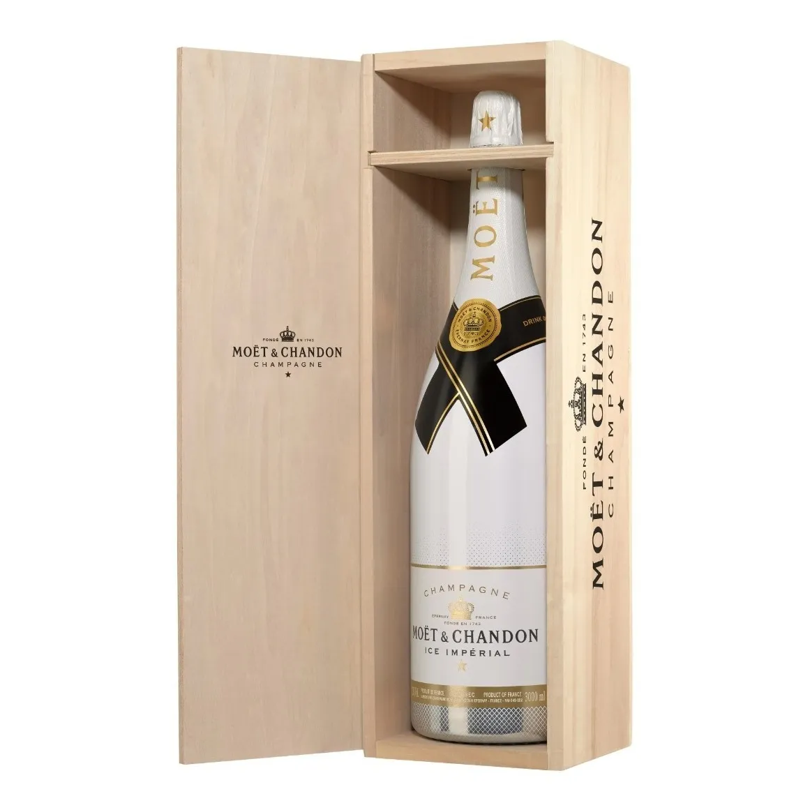 Moët & Chandon ice imperial Jérobam 3L + Wooden Case