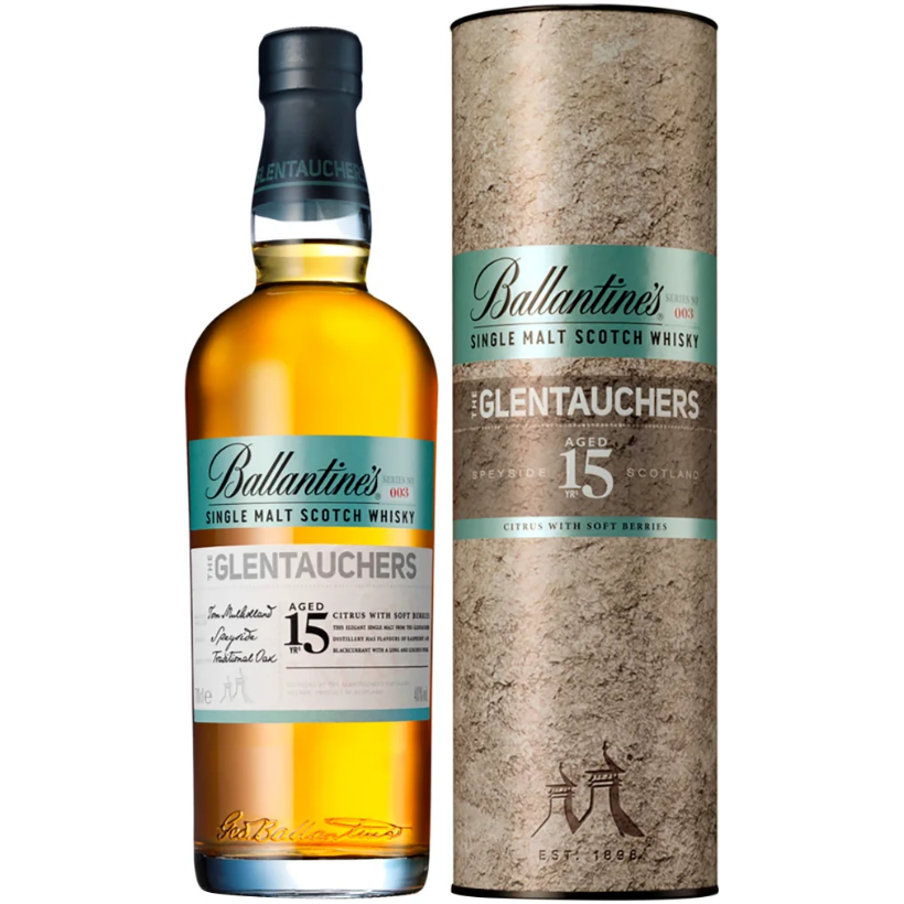 Ballantines 15 YO Glentauchers + GBX