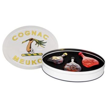 Meukow VS + VSOP + XO Tin Giftset 3 x 5 cl + GBX