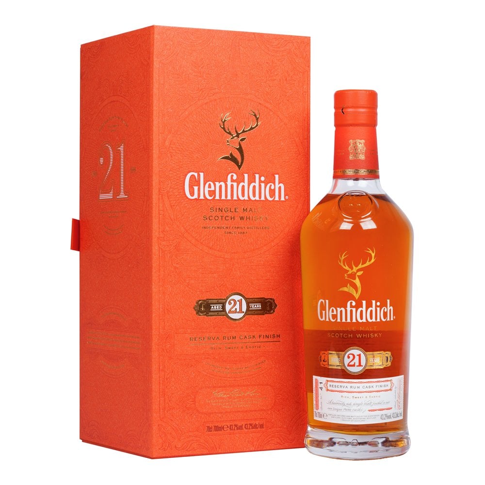 Glenfiddich Single Malt 21 YO Whisky 43.2% 70cl + GBX