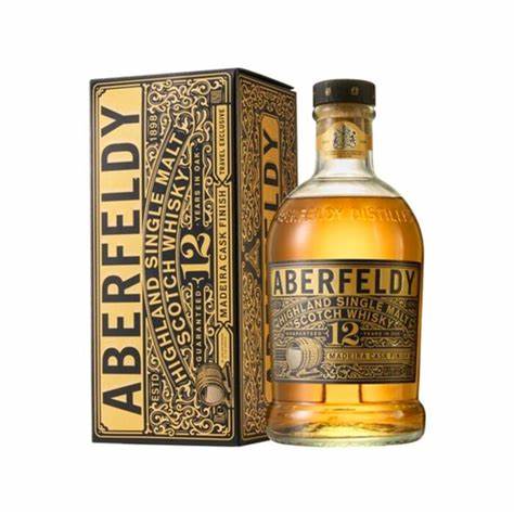 Aberfeldy 12 YO Madeira Cask Whisky 40% 70cl + GBX