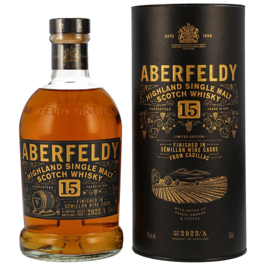 Aberfeldy 15 Years Cadillac 43° 70 cl + GBX