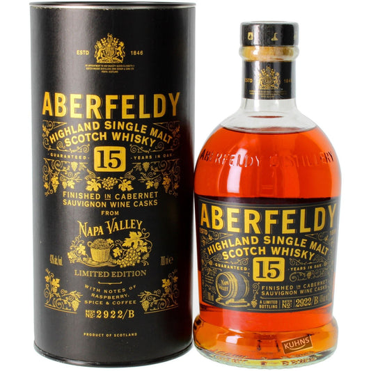 Aberfeldy 15 Years Napa Valley Cask Limited Edition 43° 70 cl + GBX