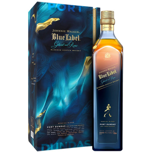 Johnnie Walker Blue Label Ghost and Rare V Port Dundas 43.8° 70 cl + Gift Box